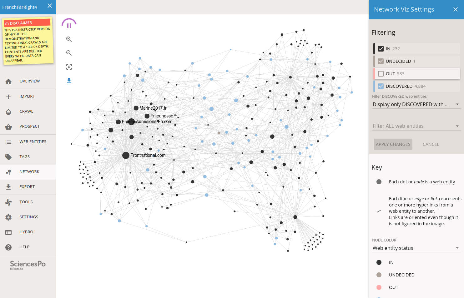 hyphe network